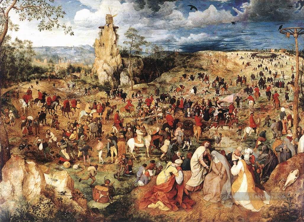 Le Christ portant la Croix flamand Renaissance paysan Pieter Bruegel l’Ancien Peintures à l'huile